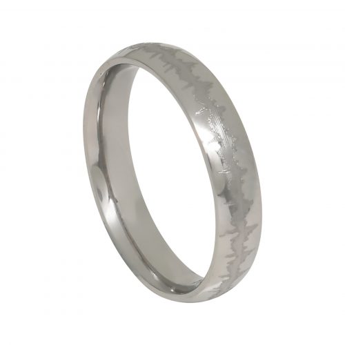 Heartbeat Comfort Fit Band Ring