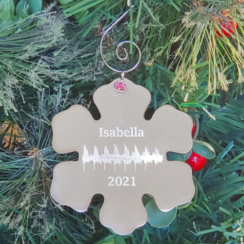 Heartbeat Snowflake Ornament