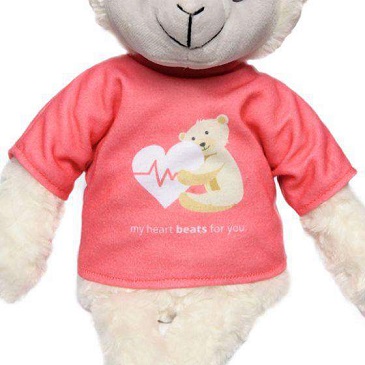 Tangerine Ultrasound Photo Album - My Baby's Heartbeat Bear